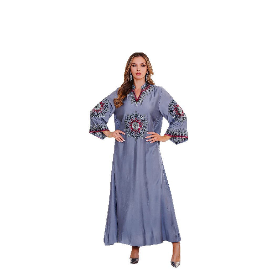 New Arrival Relaxed-fit Embroidered Dress - IVOIRART.COM