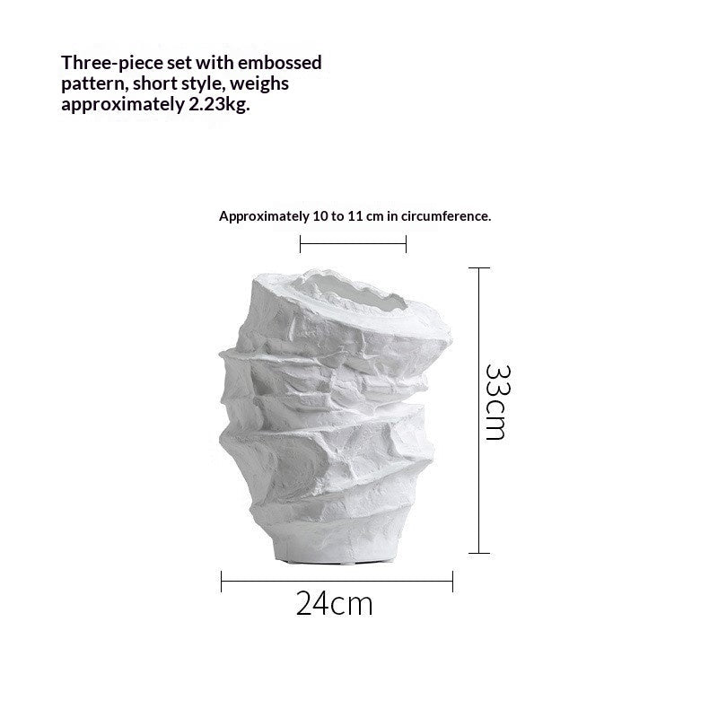 New Arrival Three-dimensional Pattern Ceramic Vase Ornament - IVOIRART.COM