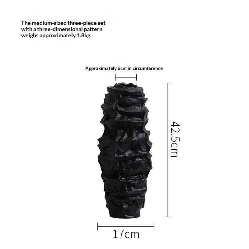 New Arrival Three-dimensional Pattern Ceramic Vase Ornament - IVOIRART.COM