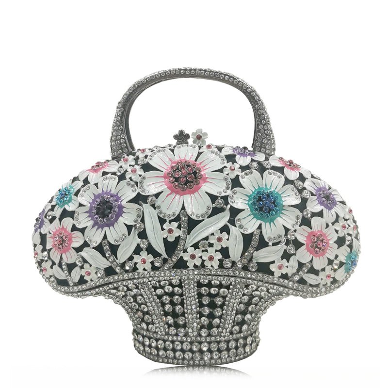 New Banquet Diamond Mini Women's Bag Flower Basket - IVOIRART.COM