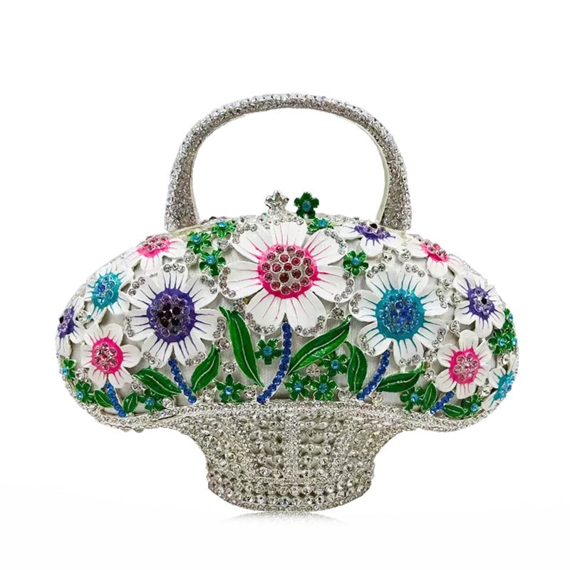 New Banquet Diamond Mini Women's Bag Flower Basket - IVOIRART.COM