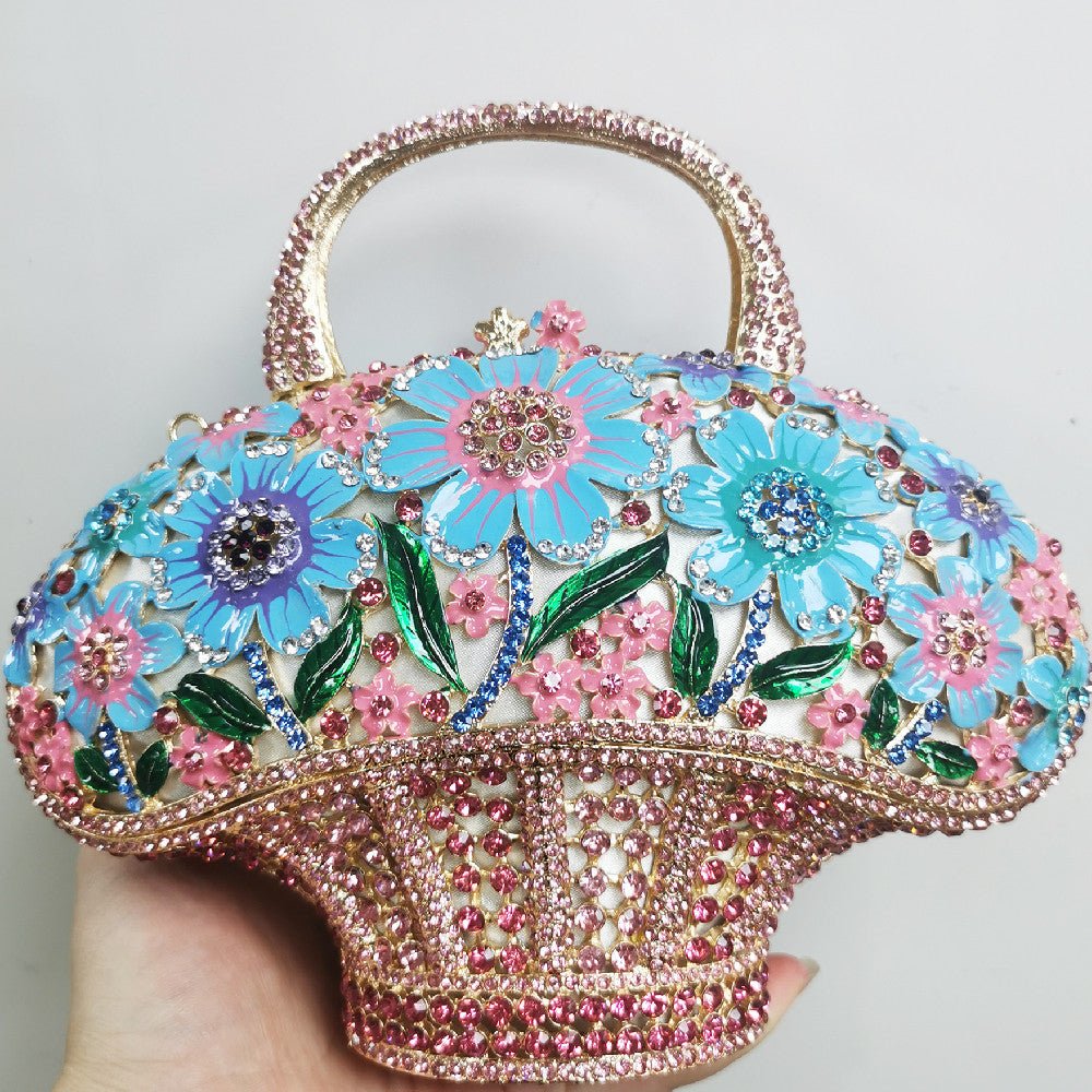 New Banquet Diamond Mini Women's Bag Flower Basket - IVOIRART.COM