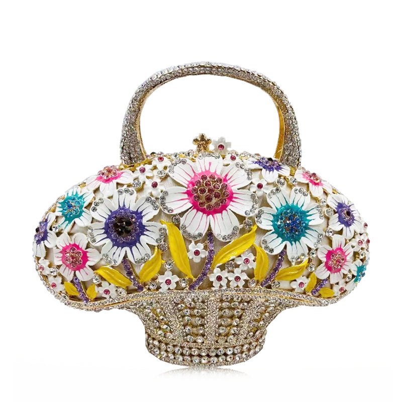 New Banquet Diamond Mini Women's Bag Flower Basket - IVOIRART.COM