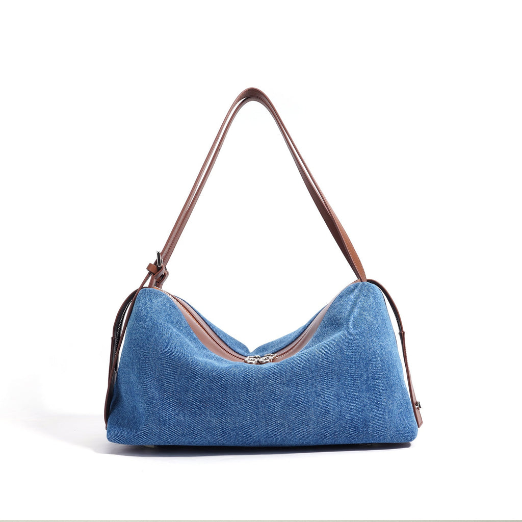 New Denim Shoulder Bag With Niche Design, Artistic And Retro Style - IVOIRART.COM