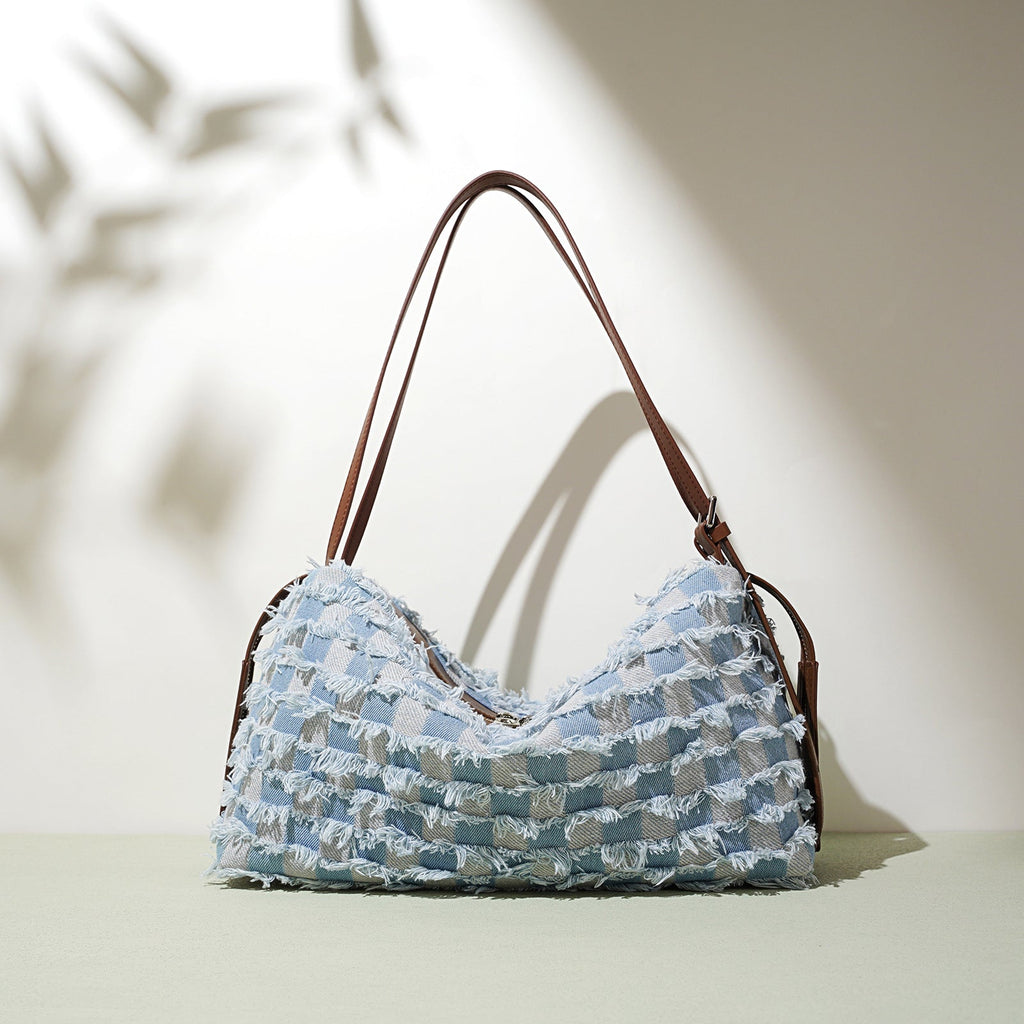 New Denim Shoulder Bag With Niche Design, Artistic And Retro Style - IVOIRART.COM