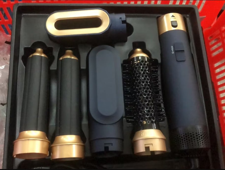 New Hair Dryer Multi Hair Styler 5 In1 Curling Iron Hair - IVOIRART.COM