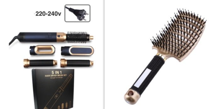 New Hair Dryer Multi Hair Styler 5 In1 Curling Iron Hair - IVOIRART.COM