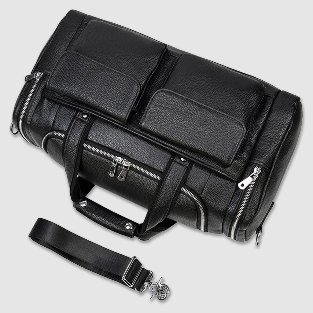 New Leather Men's Hand-Held Large-Capacity Short-Distance Travel Bag - IVOIRART.COM