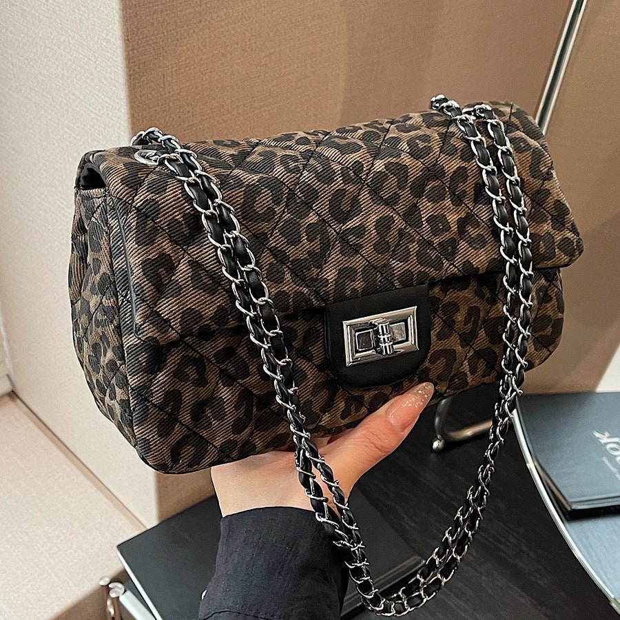 New Leopard Sac bandoulière carré petit imprimé léopard élégant, léger, pratique - IVOIRART.COM
