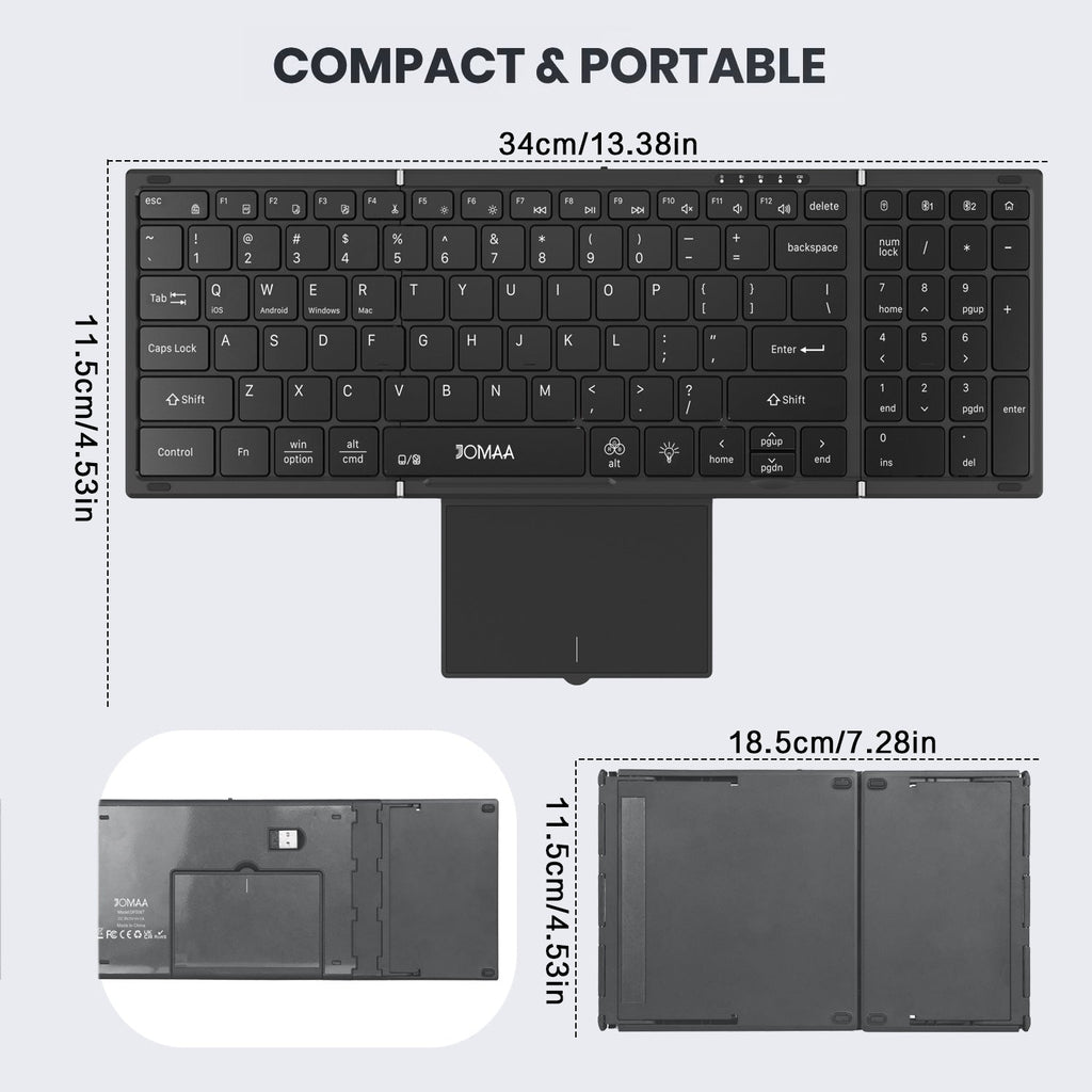 New Wireless Mini Foldable Bluetooth Keyboard - IVOIRART.COM