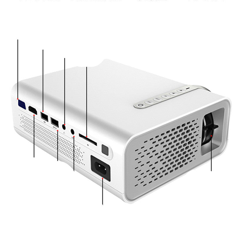 New YG530 Mini Mobile Phone Projector LED Wireless Same Screen - IVOIRART.COM