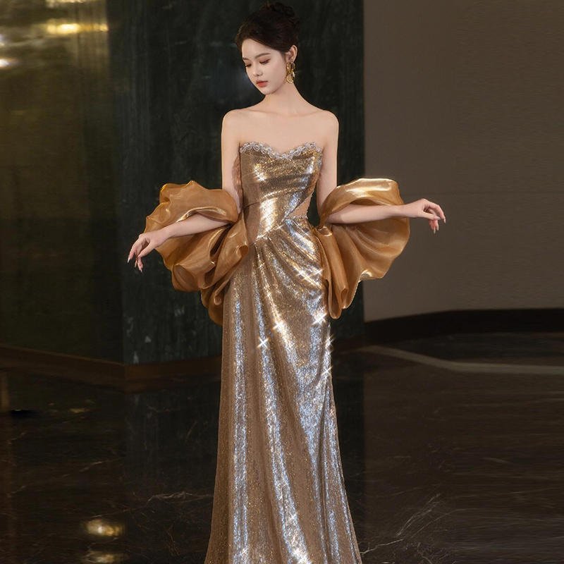 Niche Banquet Temperament Evening Dress - IVOIRART.COM