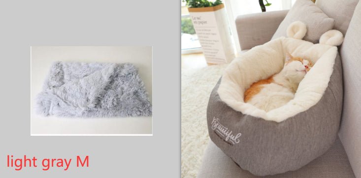 Niche Douillette Chauffante pour Chien, Sac de Couchage Confortable pour Chiot, Coussin Tissu Coton - IVOIRART.COM