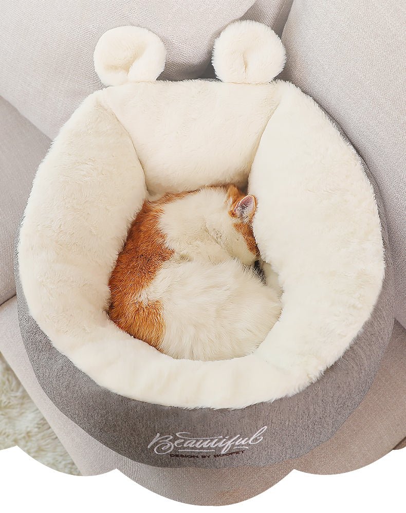 Niche Douillette Chauffante pour Chien, Sac de Couchage Confortable pour Chiot, Coussin Tissu Coton - IVOIRART.COM