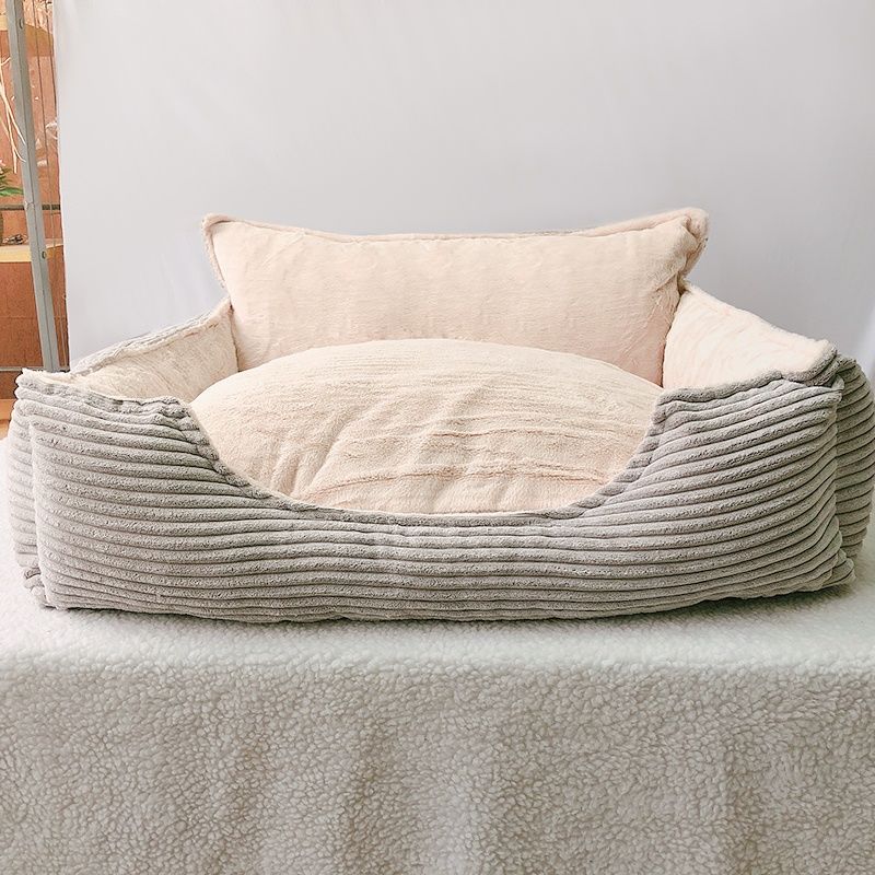 Nid douillet amovible et lavable en peluche pour chien, chaud et confortable - IVOIRART.COM
