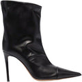 Nightclub Ankle Boots Pointed High Heel 9cm Magic Paint Leather - IVOIRART.COM