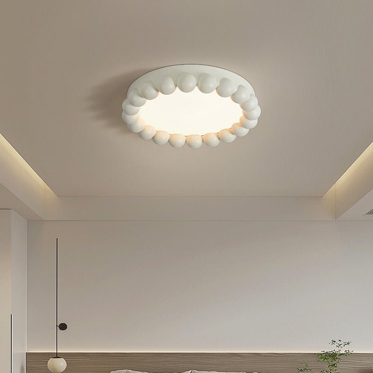 Nordic Cream Style Bedroom Ceiling Lamp Modern Silent Design for Cozy BedroomsUK - IVOIRART.COM