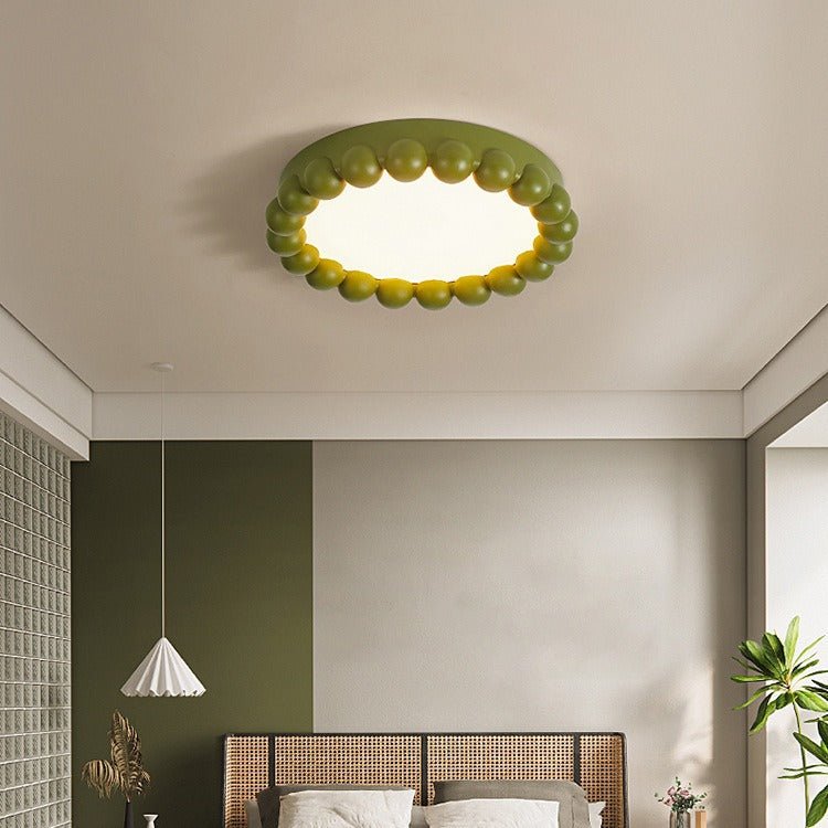 Nordic Cream Style Bedroom Ceiling Lamp Modern Silent Design for Cozy BedroomsUK - IVOIRART.COM