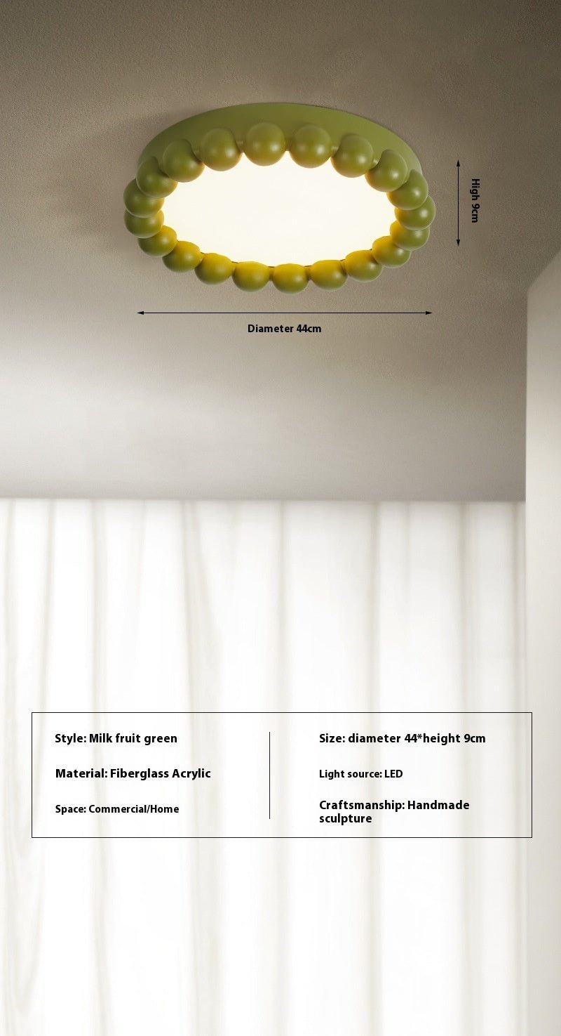 Nordic Cream Style Bedroom Ceiling Lamp Modern Silent Design for Cozy BedroomsUK - IVOIRART.COM