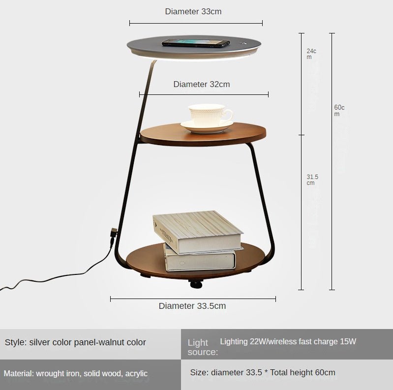 Nordic Minimalist Floor Lamp Wireless Charging Rack - IVOIRART.COM