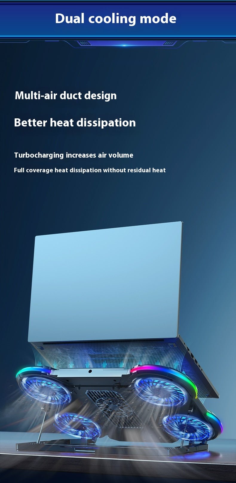 Notebook Play Speed Cooling 4-core Laptop Cooler - IVOIRART.COM