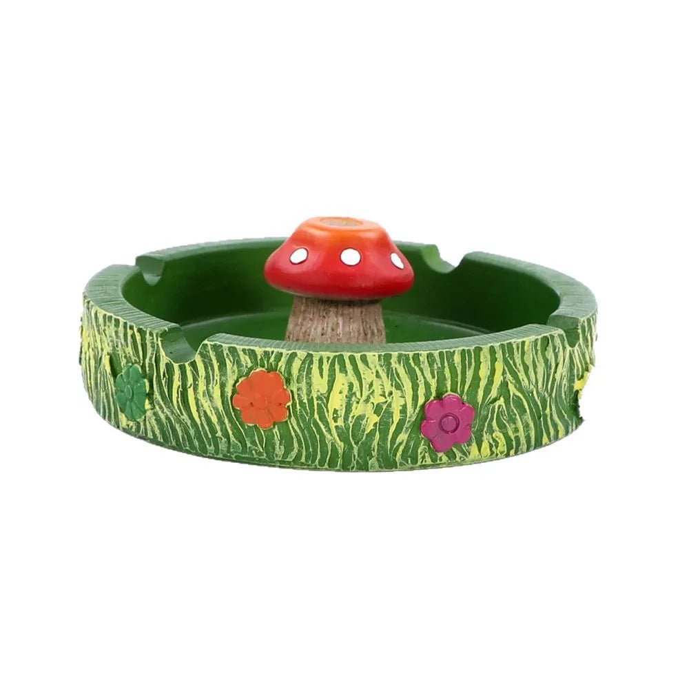 Nouveau Cendrier Rond en Résine Haute Qualité au Design Champignon Moderne - IVOIRART.COM