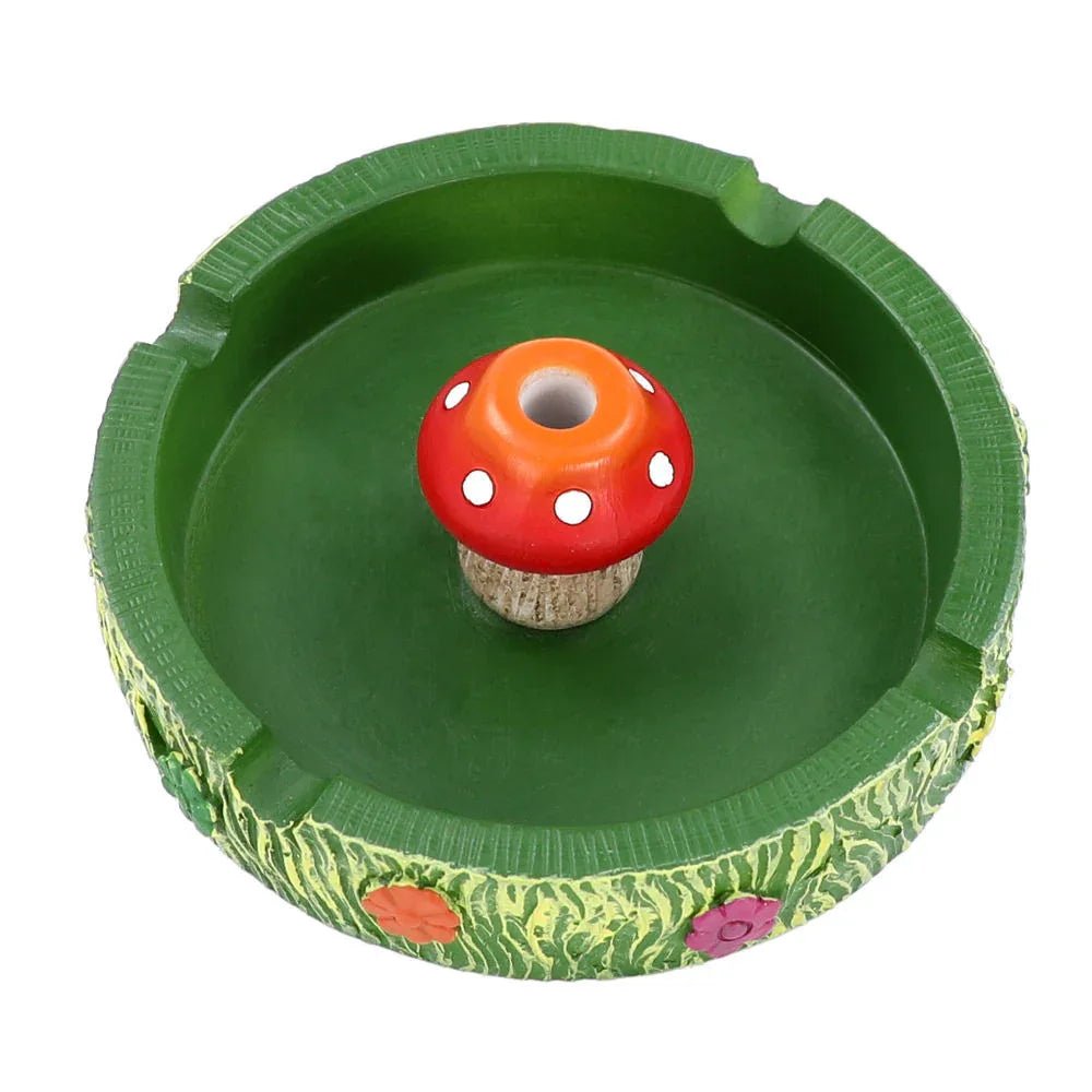 Nouveau Cendrier Rond en Résine Haute Qualité au Design Champignon Moderne - IVOIRART.COM