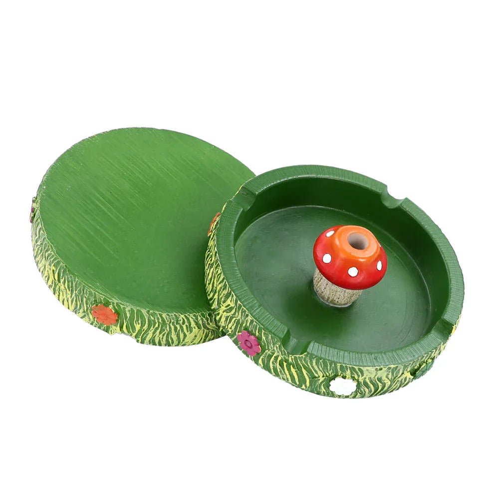 Nouveau Cendrier Rond en Résine Haute Qualité au Design Champignon Moderne - IVOIRART.COM