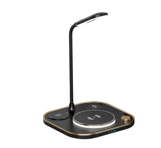 Nouveau Chargeur Magnétique Sans Fil Trois-en-un 15W avec Lampe de Bureau - IVOIRART.COM