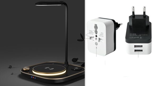 Nouveau Chargeur Magnétique Sans Fil Trois-en-un 15W avec Lampe de Bureau - IVOIRART.COM