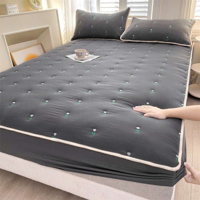 Nouveau Drap - Housse Matelassé en Fibre de Soja, Pièce Unique, Confort Exceptionnel - IVOIRART.COM