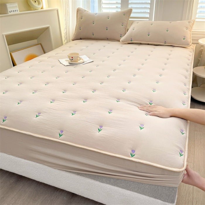 Nouveau Drap - Housse Matelassé en Fibre de Soja, Pièce Unique, Confort Exceptionnel - IVOIRART.COM
