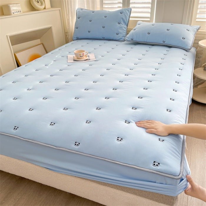 Nouveau Drap - Housse Matelassé en Fibre de Soja, Pièce Unique, Confort Exceptionnel - IVOIRART.COM