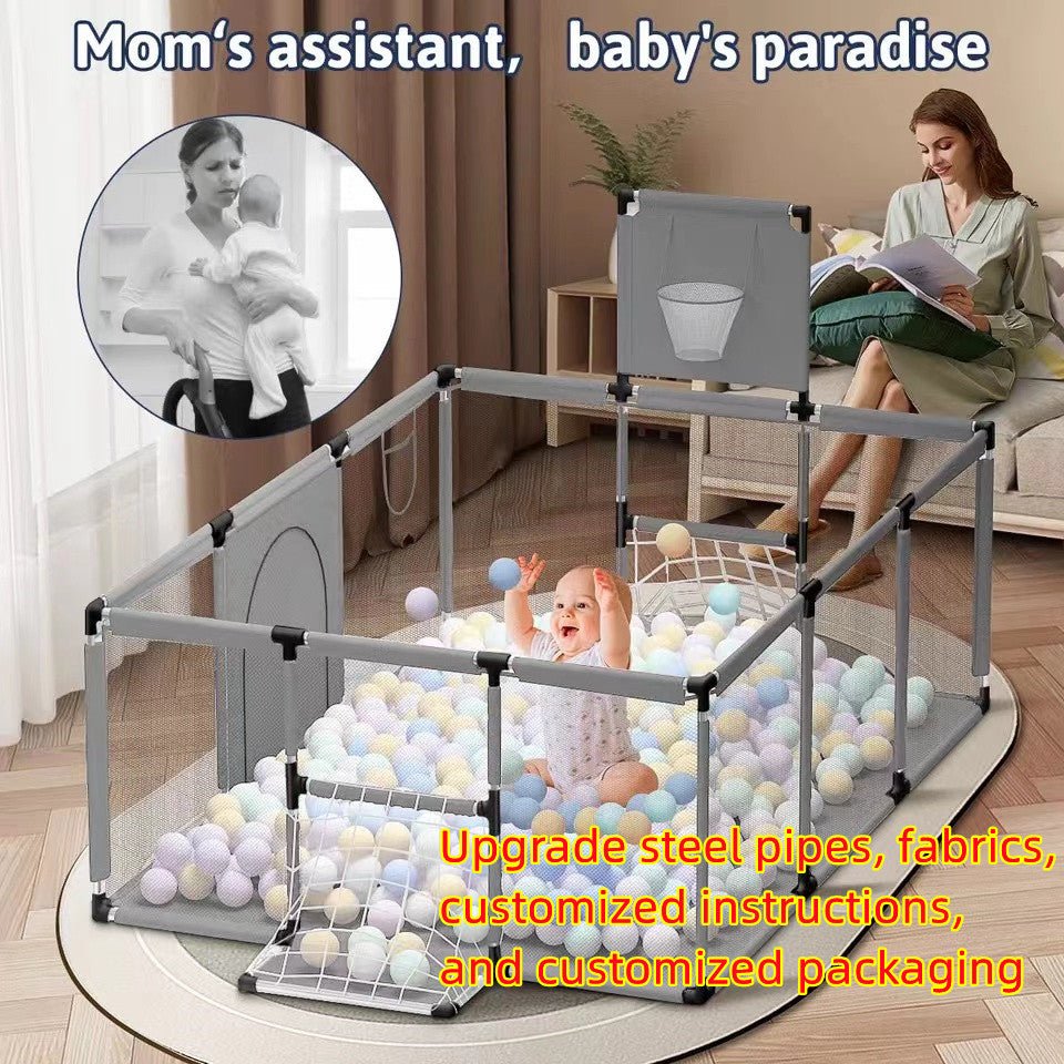 Nouveau Parc pour Enfants Tente de Jeu Bébé avec Barrière en Tissu Oxford - IVOIRART.COM