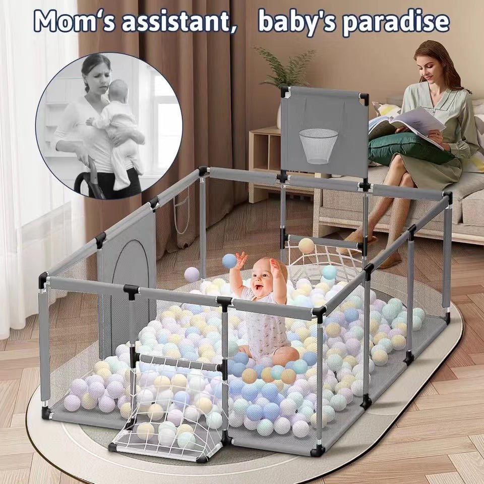 Nouveau Parc pour Enfants Tente de Jeu Bébé avec Barrière en Tissu Oxford - IVOIRART.COM