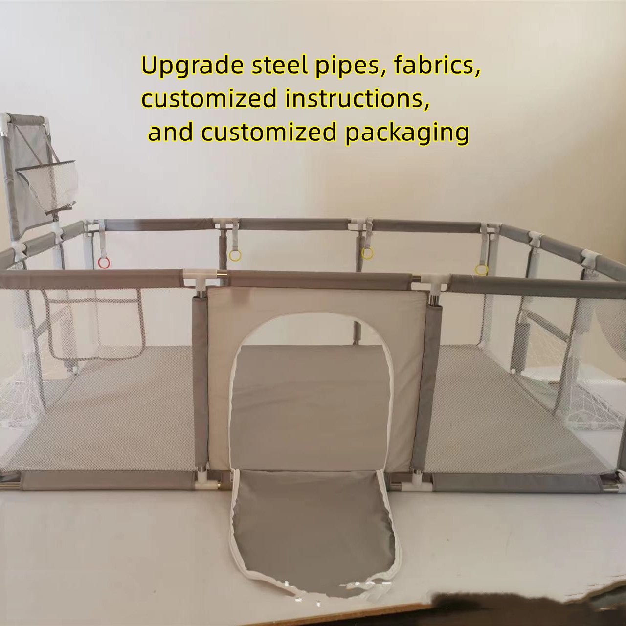 Nouveau Parc pour Enfants Tente de Jeu Bébé avec Barrière en Tissu Oxford - IVOIRART.COM