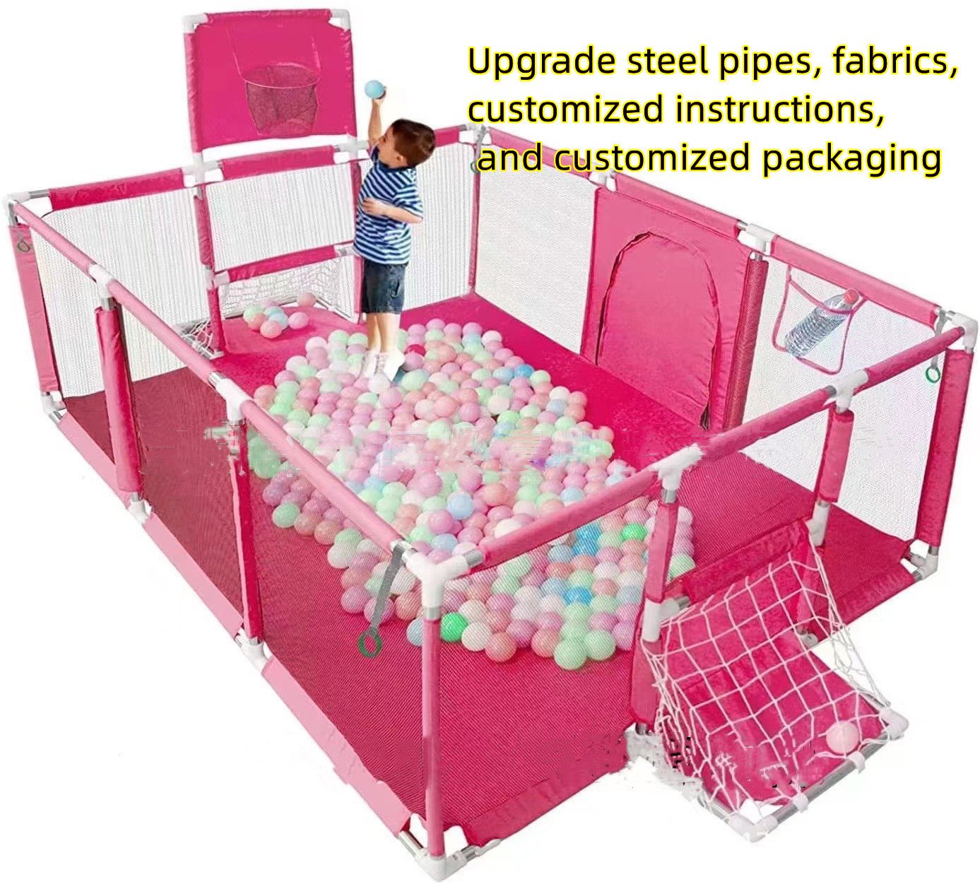 Nouveau Parc pour Enfants Tente de Jeu Bébé avec Barrière en Tissu Oxford - IVOIRART.COM