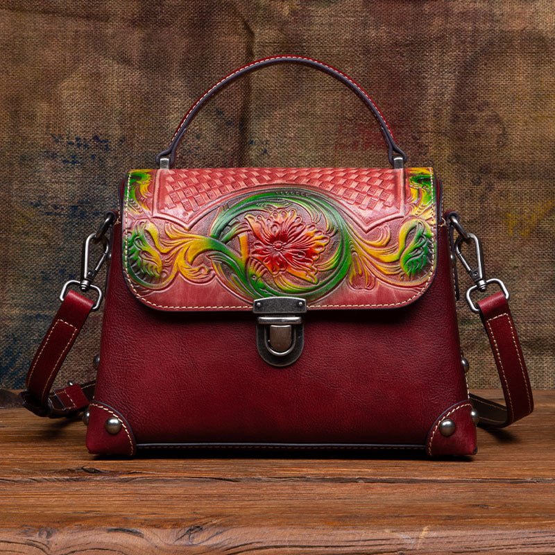 Nouveau Sac à Main Vintage en Cuir Véritable, Style Horizontale Rectangulaire Édition Limitée - IVOIRART.COM