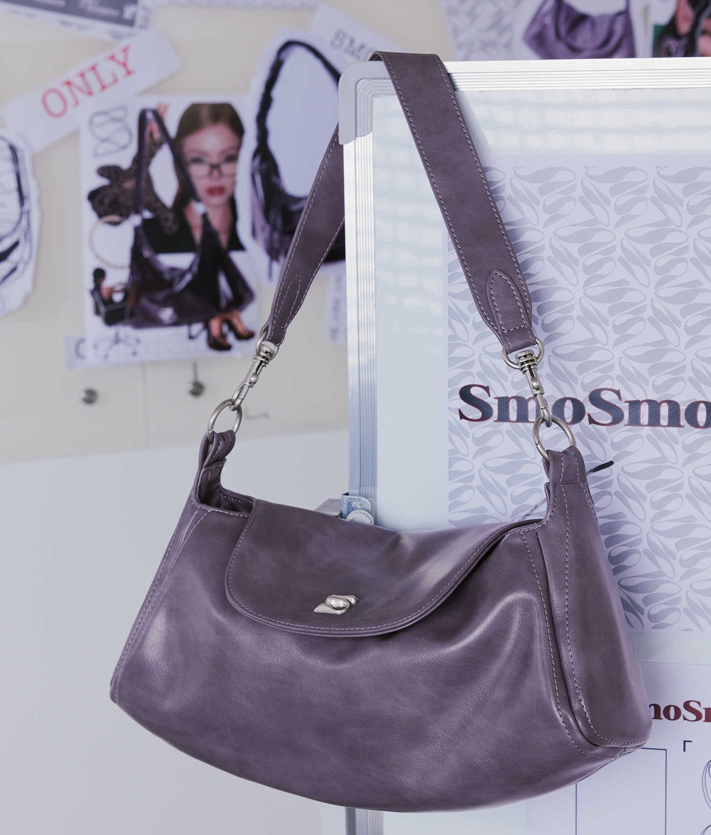 Nouveau sac bandoulière niche violet pour femme porté sous le bras chic et pratique - IVOIRART.COM