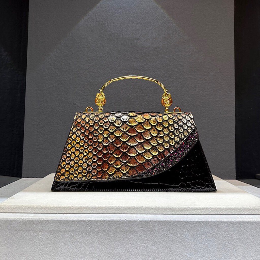 Nouveau Sac Besace d'Épaule à la Mode, Style Rétro Européen, Cuir Véritable - IVOIRART.COM