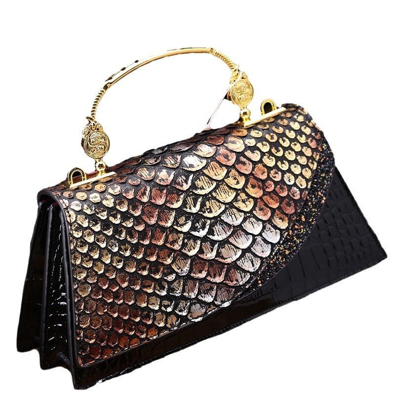 Nouveau Sac Besace d'Épaule à la Mode, Style Rétro Européen, Cuir Véritable - IVOIRART.COM