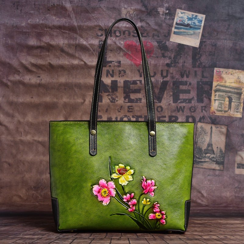 Nouveau sac cabas en cuir pleine fleur pour femmes, élégant et pratique - IVOIRART.COM