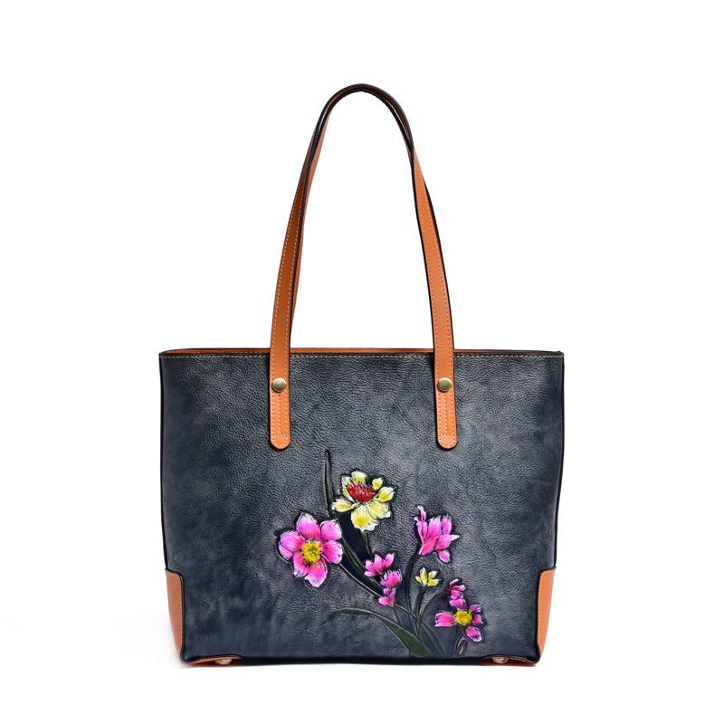 Nouveau sac cabas en cuir pleine fleur pour femmes, élégant et pratique - IVOIRART.COM