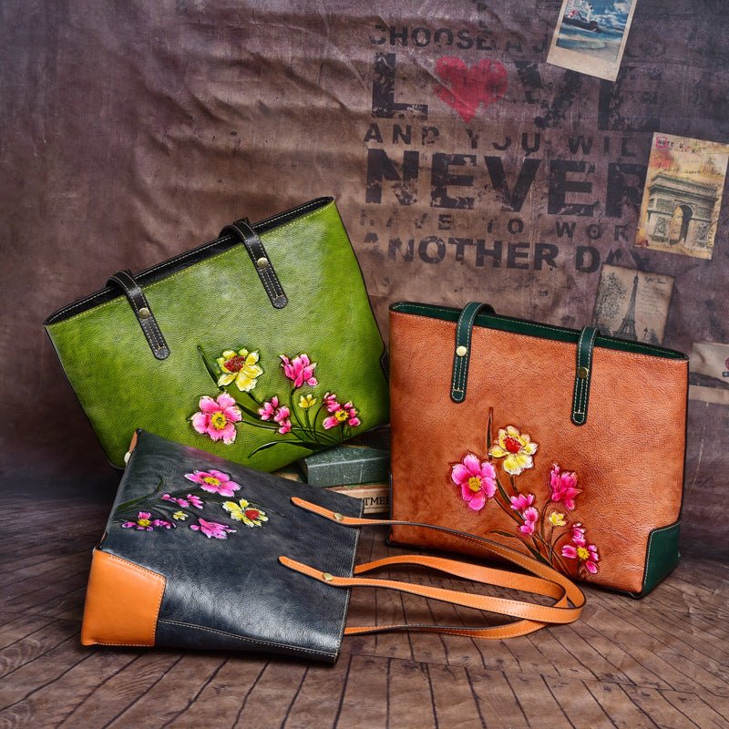 Nouveau sac cabas en cuir pleine fleur pour femmes, élégant et pratique - IVOIRART.COM