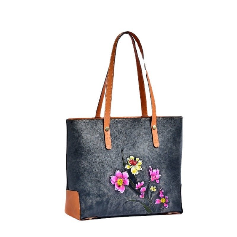 Nouveau sac cabas en cuir pleine fleur pour femmes, élégant et pratique - IVOIRART.COM