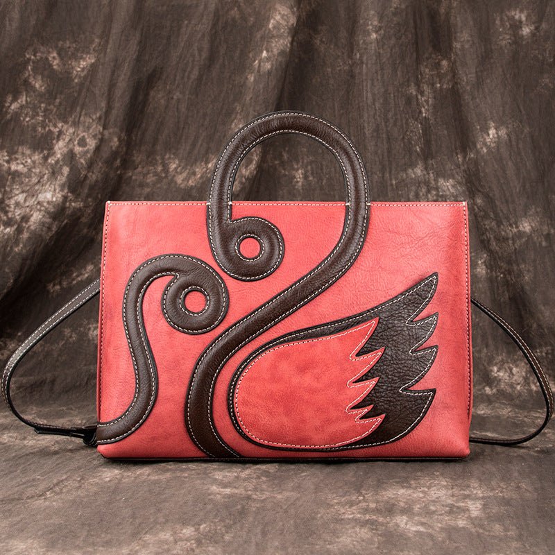 Nouveau Sac Cabas Vintage en Cuir Véritable de Style Rétro Élégant - IVOIRART.COM