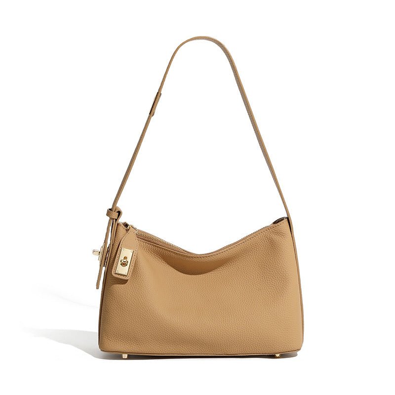 Nouveau Sac Dumpling Véritable Cuir Souple pour Navetteurs Avancés Gris - IVOIRART.COM