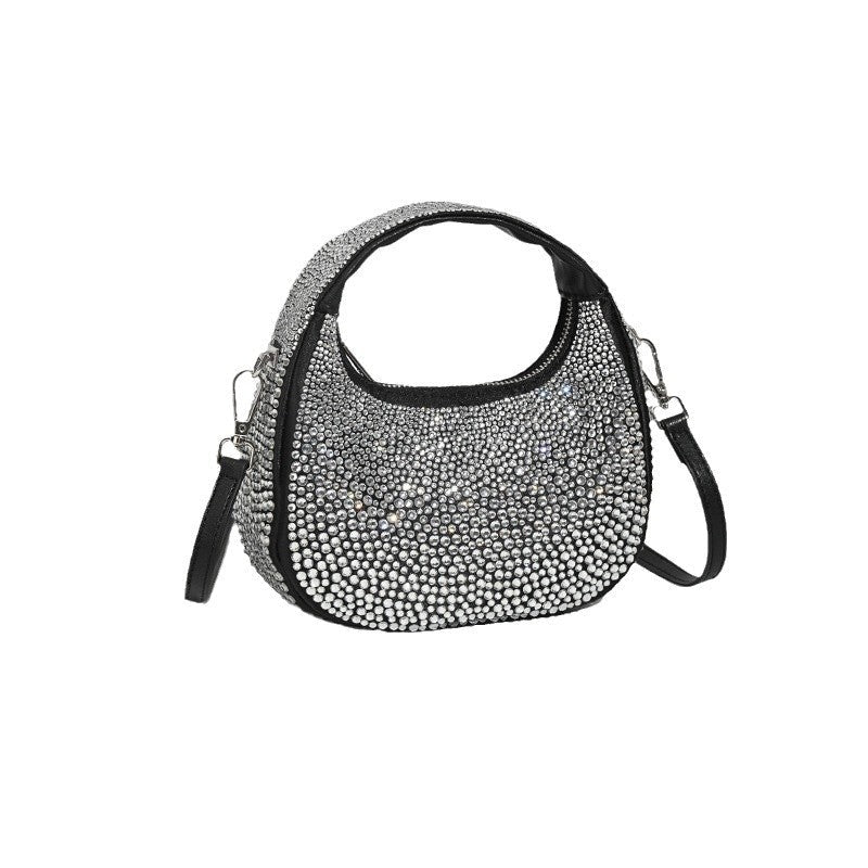 Nouveau Sac Femme Acrylique Haut de Gamme Lune Croissant avec Diamants Mode - IVOIRART.COM