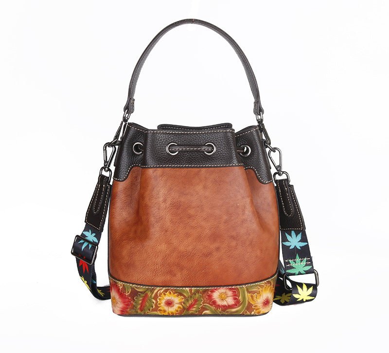 Nouveau sac femme en cuir pleine fleur pour épaule et bandoulière, design moderne - IVOIRART.COM