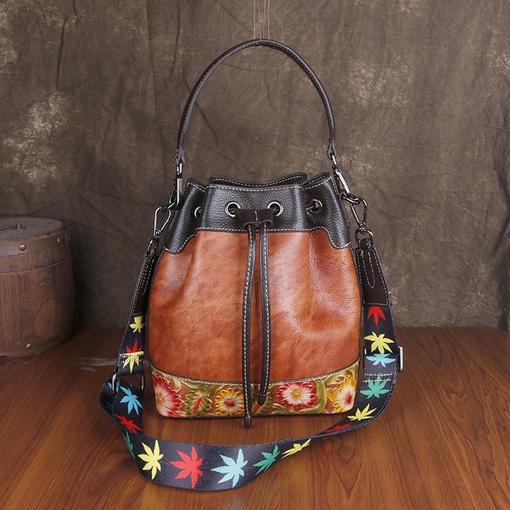 Nouveau sac femme en cuir pleine fleur pour épaule et bandoulière, design moderne - IVOIRART.COM